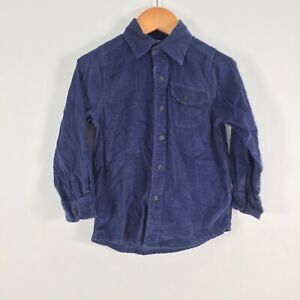 Oshkosh B'gosh boys button up shirt size 5 years navy blue long sleeve 007280