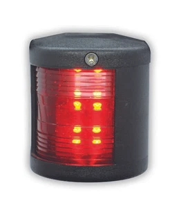 Pair 12V - 24V LED Starboard & Port Navigation Lights Black Body Boat Yacht 25 m - Foto 1 di 5