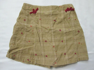 Pantalón Corto Pana Gymboree Vintage XL 6 años 2001 Mad About Plaid Caqui Floral Lazo Foto 1 de 4