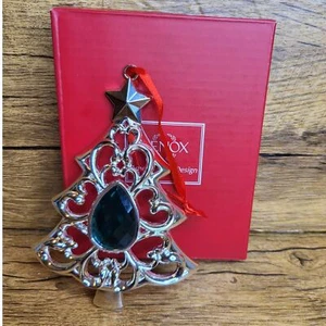 Lenox bejeweled Silverplated Christmas Tree Ornament - Picture 1 of 7