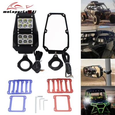 1.75"-2" UTV Rear View Side Mirror w/ LED Spot Lights For Polaris RZR 900 Can-am - Image 1 of 4