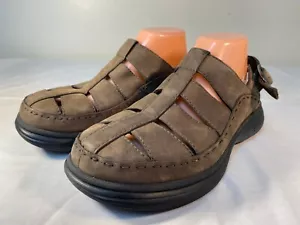 Sandalias de pescador Merrell Topo Slice para hombre de cuero marrón punta cerrada - EE. UU. 8 - Imagen 1 de 7