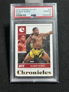 Gilbert Burns - Gold 8/10 - 2022 Chronicles - PSA 10 - Picture 1 of 3