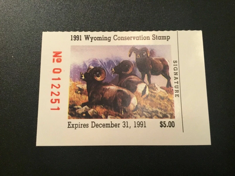 ICOLLECTZONE US 1991 Wyoming #8 XF NH  - Image 1 of 1