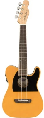 Fender Fullerton Tele A/E Concert Ukulele - Butterscotch, New! - Image 1 of 3