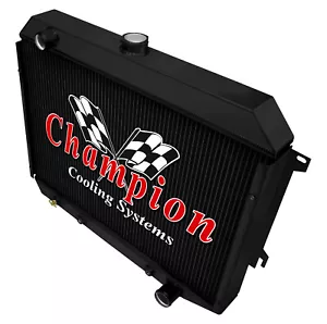 SZ Champion 3 Row Black Finish Radiator for 1970 Plymouth Belvedere Small Block - Foto 1 di 7