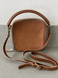 Bolso Bandolera Madewell Cuadrado Cuero Tostado - Imagen 1 de 16