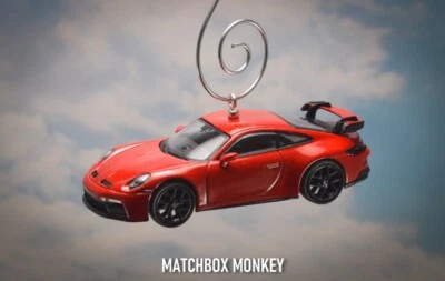 Protezioni Rosso Porsche 911 GT3 (992) Custom Natale Ornamento Adorno Coupé Tubo - Immagine 1 di 4