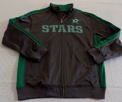 Dallas Stars Full Zip Jacket Youth Large Charcoal Gray Embroidered Logos NHL - Image 1 of 3