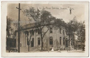 Marion, Indiana - Post Office Building - c1911 Galion View Co. rppc - Picture 1 of 2