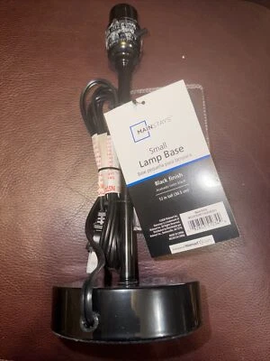 Небольшое основание лампы Mainstays с черной отделкой - Изображение 1 из 3