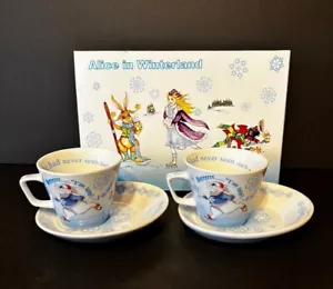 Alice in Wonderland Tea Set, 2 Cups & 2 Saucers, Winter, Paul Cardew NIB - Picture 1 of 7