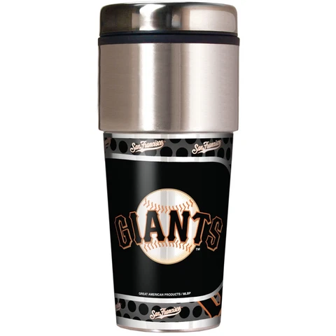 MLB San Francisco Giants 360 Wrap Travel Tumbler Football Fan Coffee Mug Cup Cover