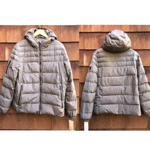 NEU Calvin Klein Jeans Damen grau DAUNEN Packable Full Zip Hoodie Puffer Jacke M - Bild 1 von 9