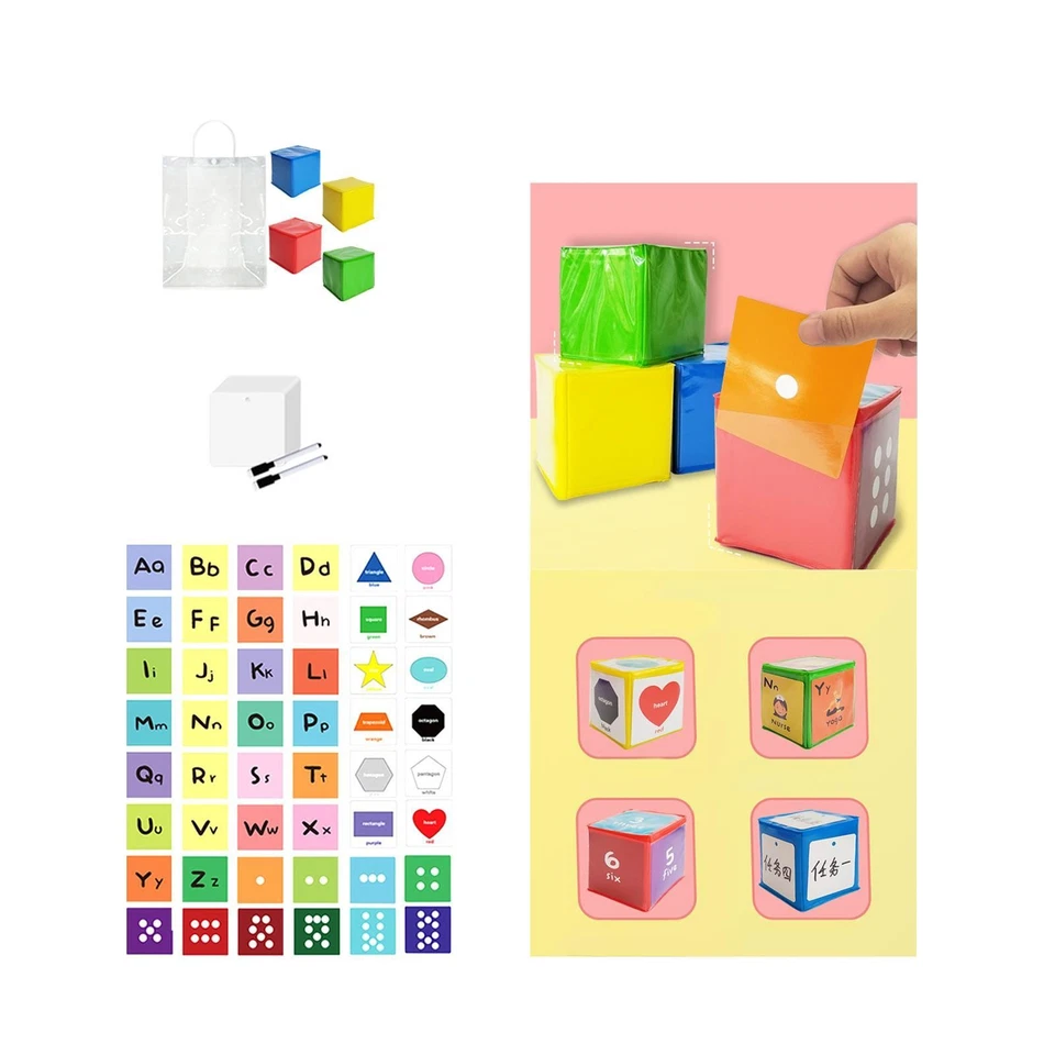 Spielwürfel 4,33 Zoll große Würfel Stapelblöcke 6-seitig Party Gefälligkeiten weich - Bild 1 von 1