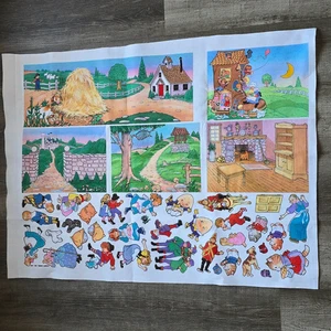 Felt Board Set Nursery Rhymes Storybook Flannel Cutouts 1990 Betty Lukens VTG - Picture 1 of 15