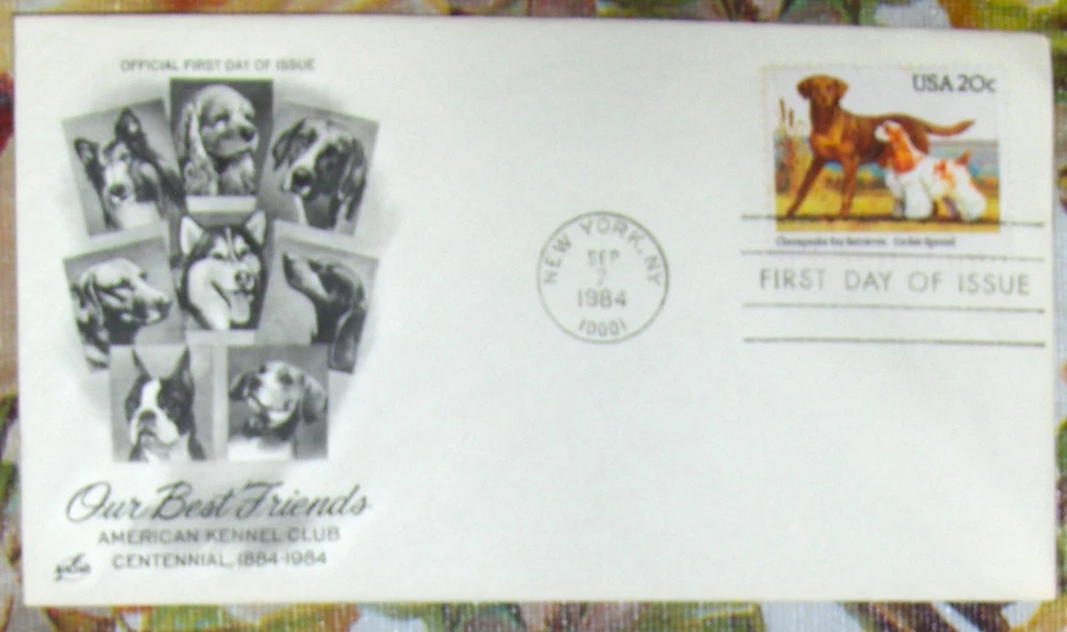 US FDC   OUR BEST FRIENDS 1984 Art Craft Cachet. - Image 1 of 1