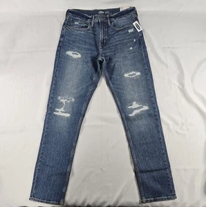 Old Navy Slim Fashion Distressed Jeans Mens 32x32 Blue Built In Flex $54.95 NWT  - Picture 1 of 17