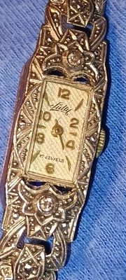 Art-Deco Damenarmbanduhr 750 GG/Platin - Bild 1 von 4