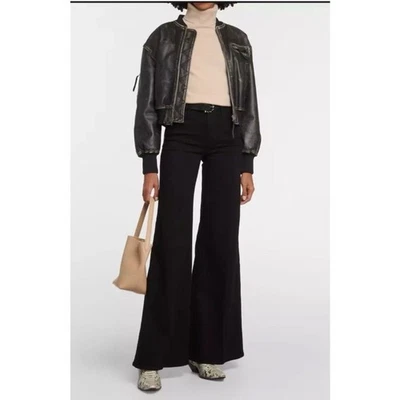 Frame Denim Le Baggy Palazzo Jeans Black size 27 - Image 1 of 4