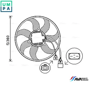 FAN ENGINE COOLING VN7537 FOR SKODA OCTAVIA/II/Combi/III SUPERB LAURA FABIA 2.0L - Picture 1 of 9