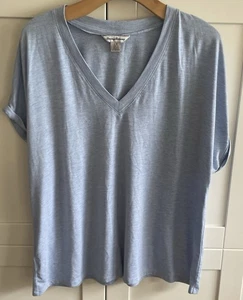 TOMMY BAHAMA LARGE HELLBLAUES KAUAI V-AUSSCHNITT TEE / T-SHIRT SO WEICH! TOP! - Bild 1 von 3