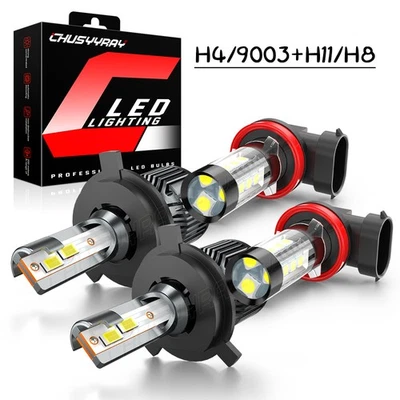 For Honda Ridgeline Crew Cab Pickup 3.5L 2006-2014 LED Headlight Fog Light Bulbs - Изображение 1 из 4