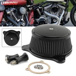 Smooth Air Cleaner Intake Filter For Harley Street Glide Road Glide 08-16 Black - Picture 1 of 10