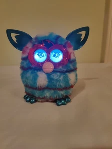 Hasbro Furby Boom! Festive Holiday Sweater Edition Light Blue Fur Red Stripes... - Picture 1 of 23