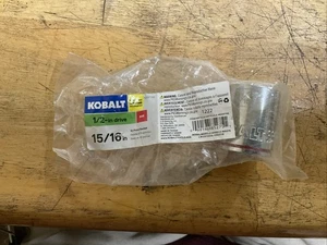 KOBALT 337742,  15/16in.  1/2 Drive 12pt SAE Socket- Red Stripe - Store Pkging - Picture 1 of 1