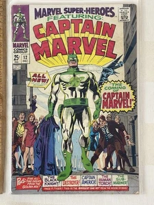 MARVEL SUPER-HEROES #12 Dicembre 1967 1° App Captain Marvel Origin Stan Lee KEY - Foto 1 di 5