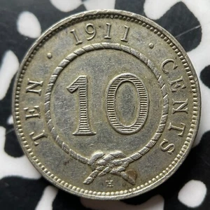 1911-H Sarawak 10 Cents Lot#MK259 Silver! - Picture 1 of 2