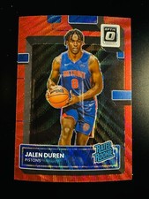 Jalen Duren 2022-23 Donruss Optic Asia Tmall Rated Rookie Red Wave RC #227