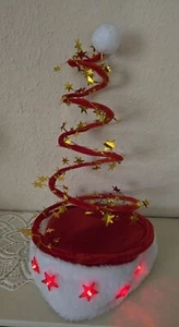 Erwachsenen Nikolausmütze Weihnachtsmann Mütze mit blinkenden Sternen - Bild 1 von 3