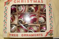 Box 12 Vintage Mercury Glass Holiday Christmas Ornaments