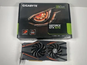 GIGABYTE NVIDIA GeForce GTX 1070 WINDFORCE OC 8GB GDDR5 GPU No Video For Parts - Picture 1 of 16