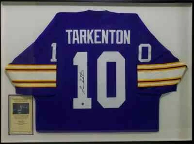 Fran Tarkenton Signed Minnesota Vikings 31x42 Framed Jersey (JSA COA) 9xPro Bowl - Image 1 of 4