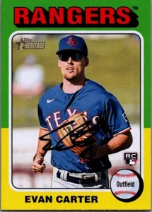 2024 Topps Heritage #170 Evan Carter RC Texas Rangers - Picture 1 of 2