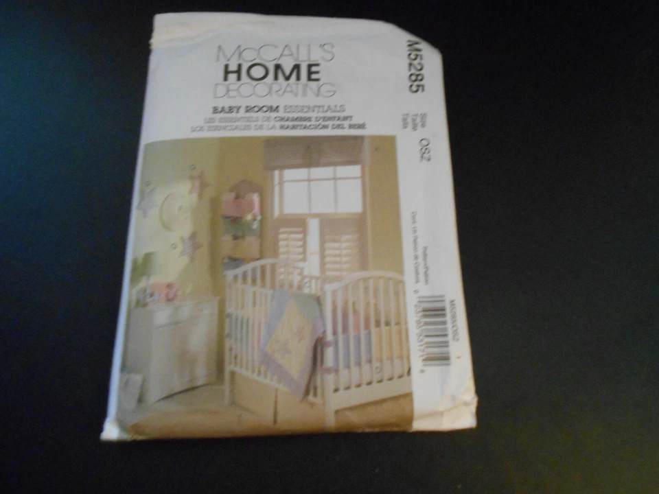 McCall's Home Decorating M5285 Baby Room Essentials Crib Bumpers Bed Skirt Etc - Image 1 of 2