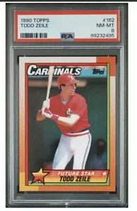 Todd Zeile Rookie Card 1990 Topps #162 PSA 8 - Picture 1 of 2