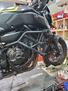 Crash Cage- Engine Guard For Yamaha MT-07 MT07(14-24) Crash Bars Black - Picture 1 of 12