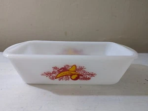 Teglia da forno vintage in vetro teglia da forno giallo-rosso frutta banana 10 x 5 x 2,5" - Foto 1 di 11