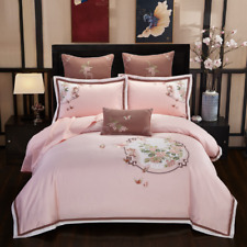 40 Luxury Egyptian Cotton Classical BeddingSet Queen King Size Embroidery BedSet