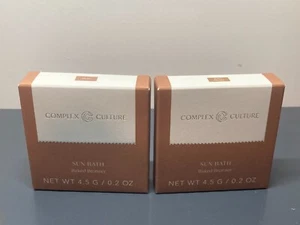 COMPLEX CULTURE SUN BATH BAKED BRONZER in Play + Just right Full Size NIB