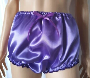 🌸MADE TO ORDER* Plain "SATIN SISSY Granny style Knickers"..8" sides.🌸 - Picture 1 of 6