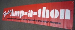 1 Canvas 1997 Fender Amp-a-thon BANNER con occhielli (10 piedi x 2 piedi) 120" x 24" - Foto 1 di 6
