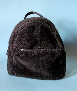 Borsa zaino zainetto donna nero pelle pelliccia sintetica - Come nuovo - Foto 1 di 8