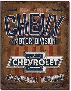 Chevy An American Tradition Blechschild 410 mm x 300 mm - Bild 1 von 1