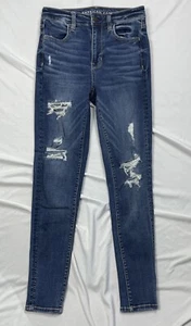 Jeans donna American Eagle taglia Jegging 4R Super High Rise strappato invecchiato - Foto 1 di 10