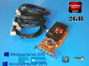 HP Compaq Elite SFF 8000 8100 8200 8300 2GB Quad 4Monitor Displayport Video Card - Picture 1 of 3